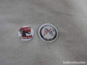 Military Antiques: Lote de 2 chapa politica vascas de extrema izquierda, pais vasco. Independentista, comunista.